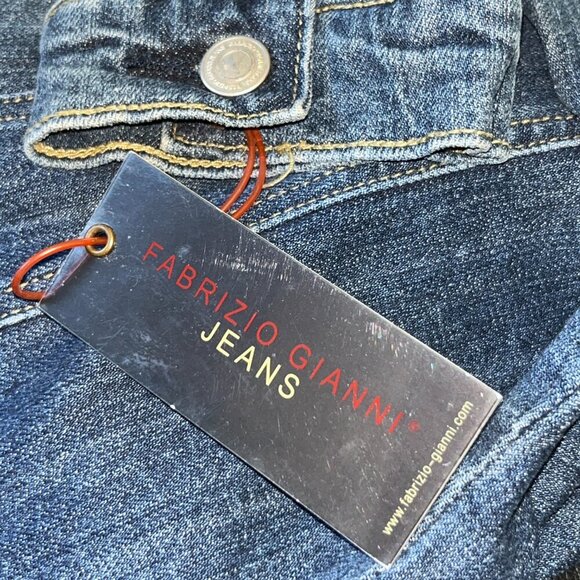 FABRIZIO GIANNI CLASSIC STRETCH DENIM JEAN JACKET  NEW WITH TAGS - Women's M/L - Picture 10 of 11